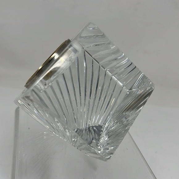 Waterford Crystal “Meridian” Cube Quartz Desk Clock - Works Perfectly - Picture 4 of 9
